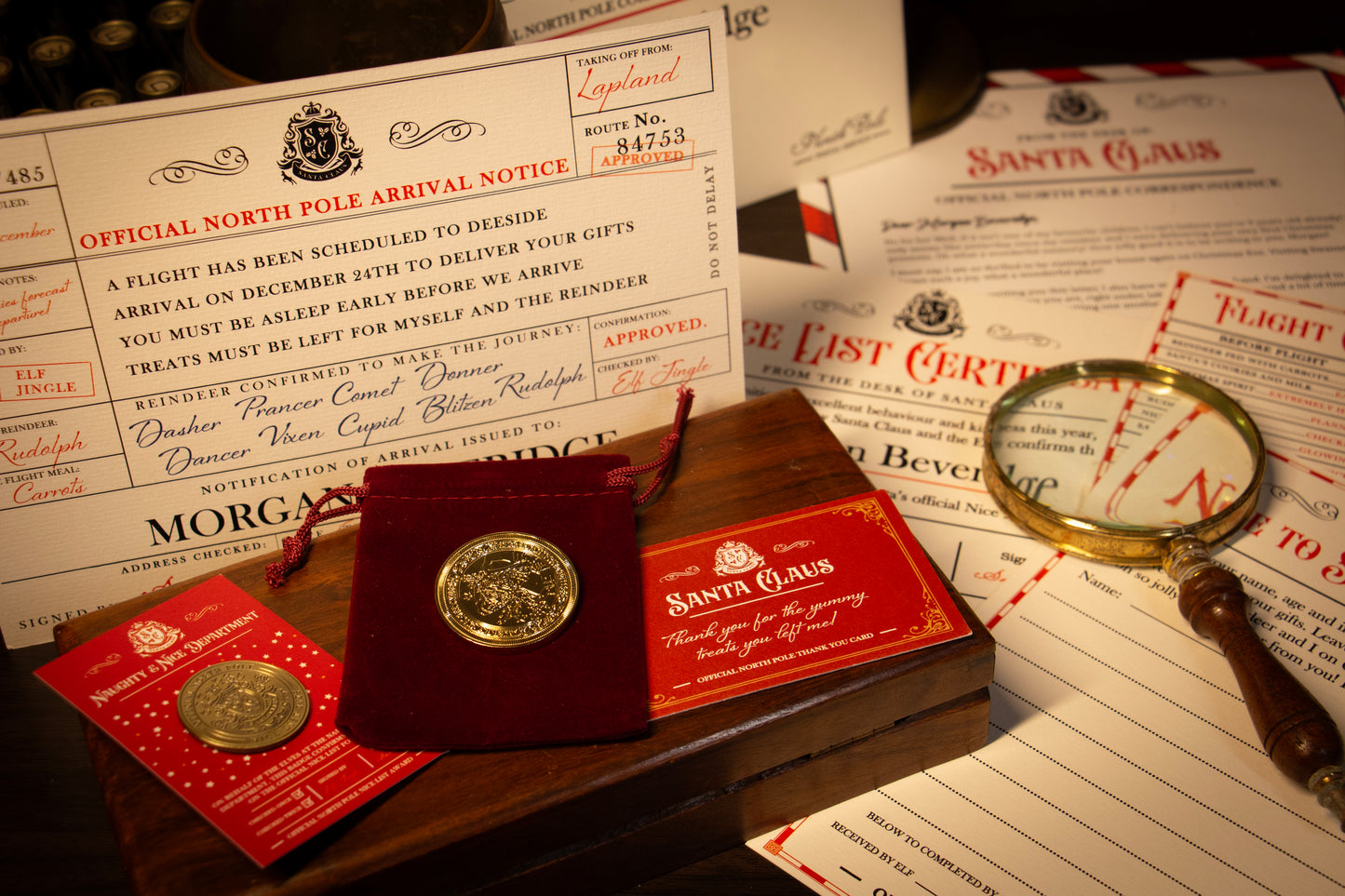Luxury Authentic Personalised Santa Letter & Nice List Certificate 2024 + FREE extras
