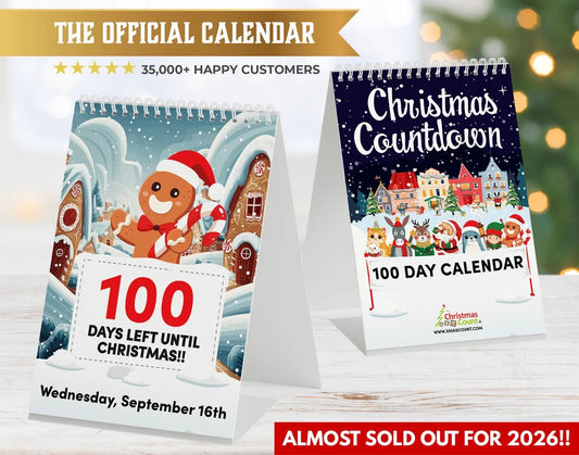 100 Day Christmas Countdown Official Calendar 2026 - Christmas Count